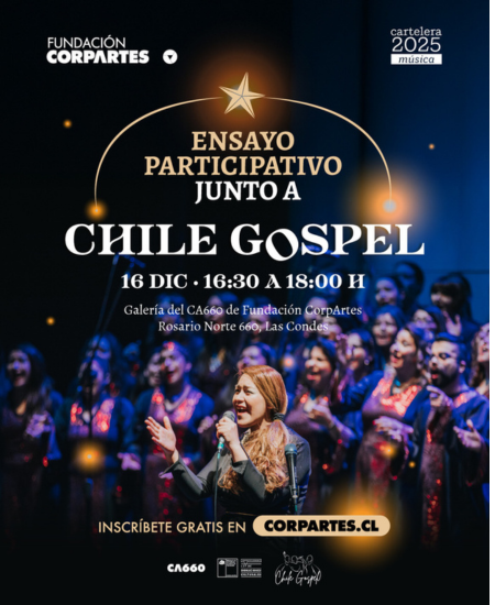 ¡Inscríbete gratis! Ensayo Participativo junto a Chile Gospel