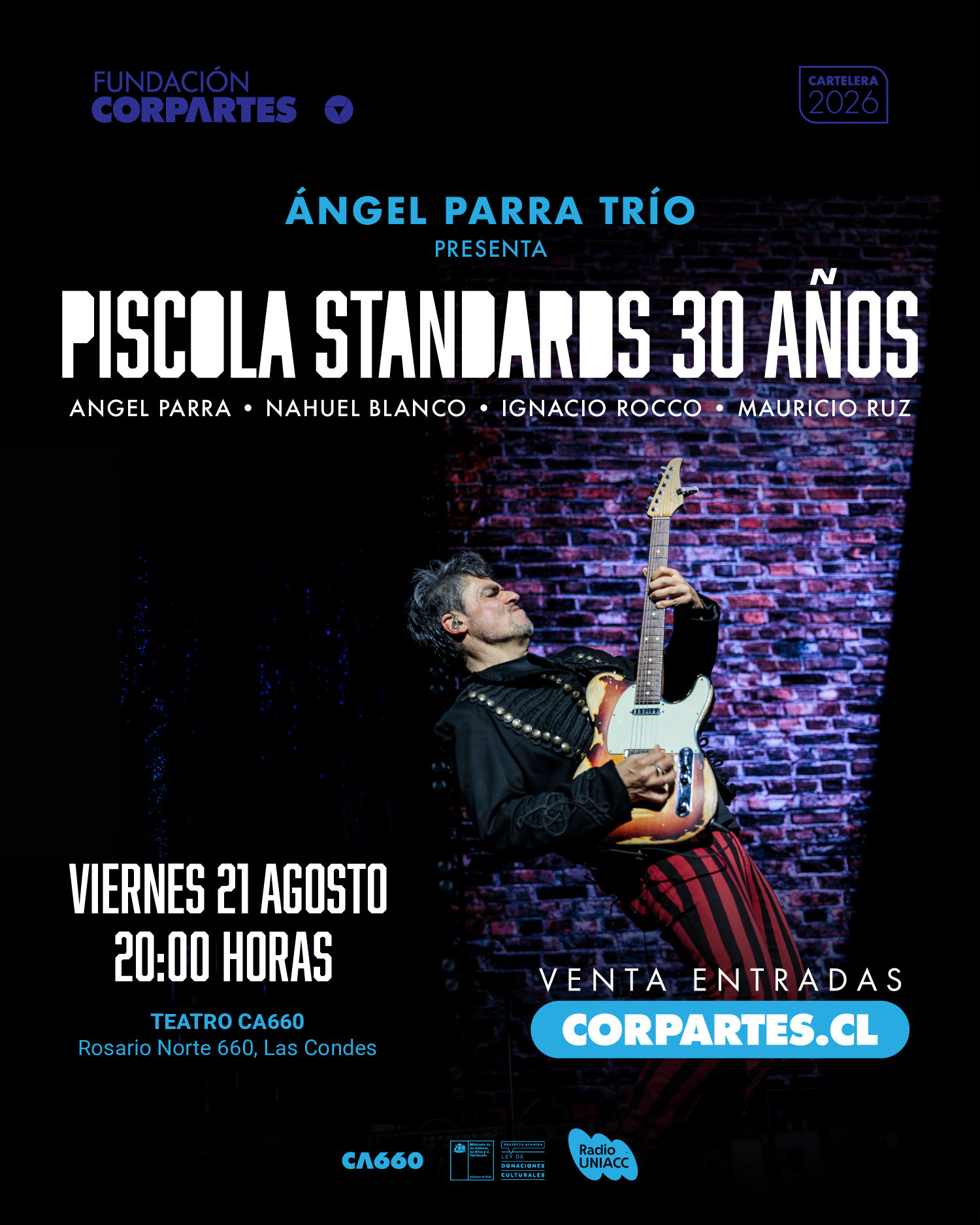 Ángel Parra Trío celebra “Piscola Standards, 30 años”