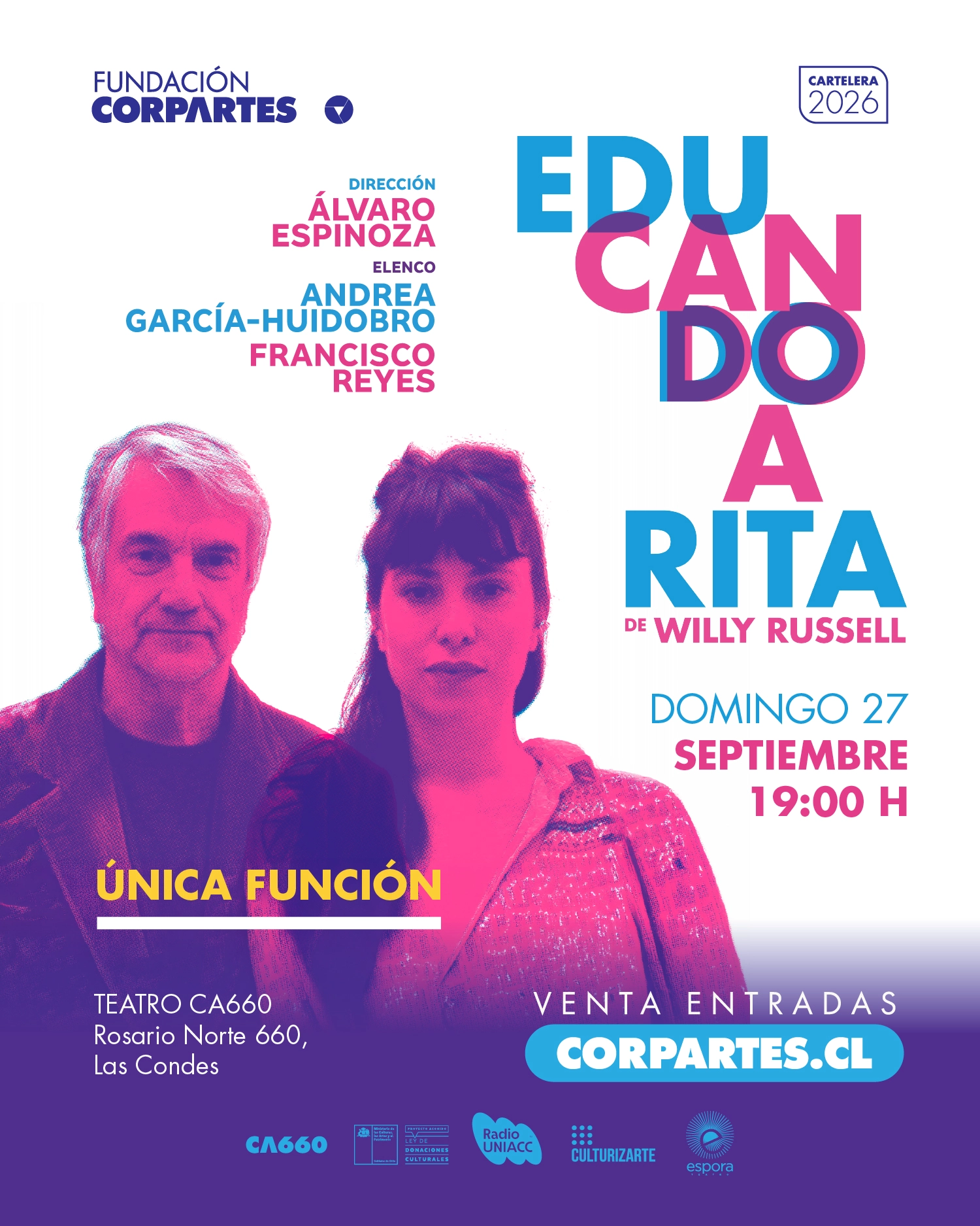 PREVENTA | Comedia teatral: “Educando a Rita”