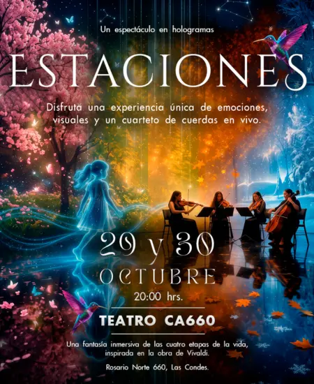 “ESTACIONES”: El aplaudido espectáculo familiar con hologramas y música en vivo llega al Teatro CA660